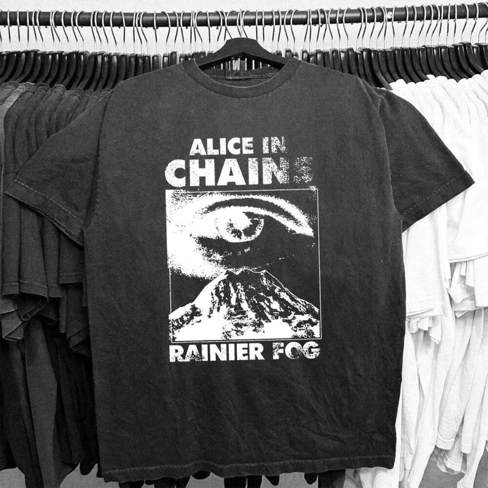 Black Alice In Chains Rainier Fog T-Shirt